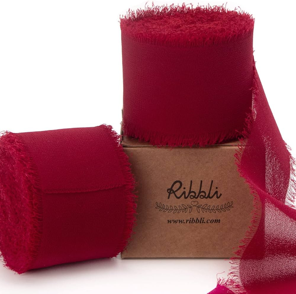 Amazon.com: Ribbli White Chiffon Ribbon 1-1/2 inch x 20 Yard Handmade Fringe Chiffon Silk Ribbon,... | Amazon (US)
