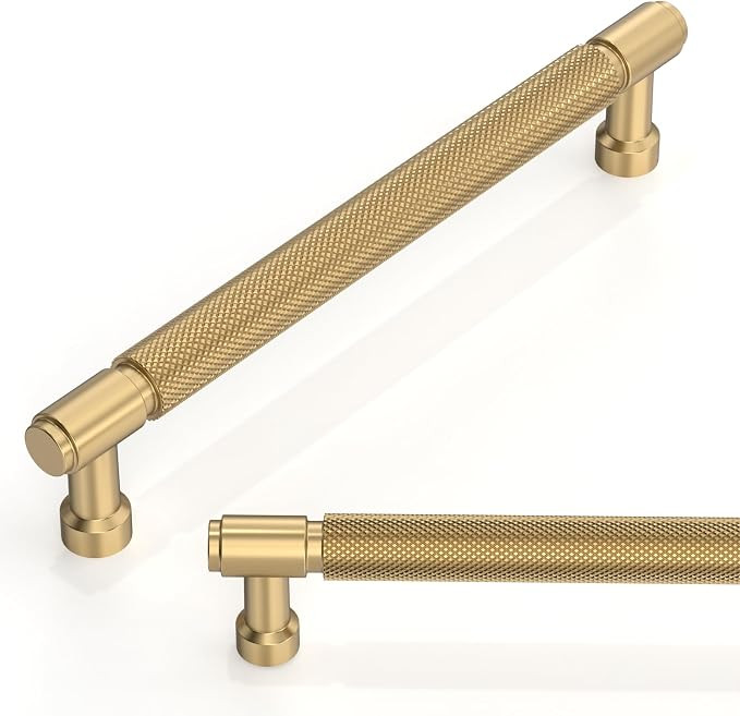 10 Pack Champagne Bronze Knurled Cabinet Pulls 5 Inch(128mm) Kitchen Cabinet Handles Cabinet Hard... | Amazon (US)