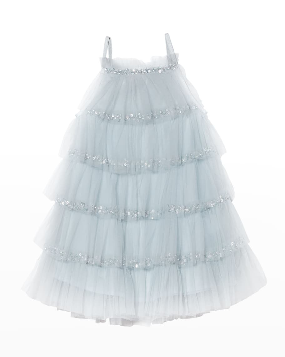 Tutu Du Monde Girl's Mahala Tiered Tulle Sequin Embellished Dress, Size 2-11 | Neiman Marcus