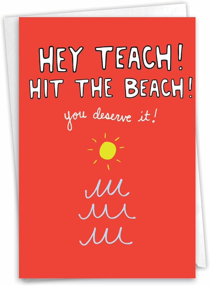 NobleWorks - 1 Thank You Card for Teachers with 5 x 7 Inch Envelope - Gratitude Notecard from Stu... | Amazon (US)