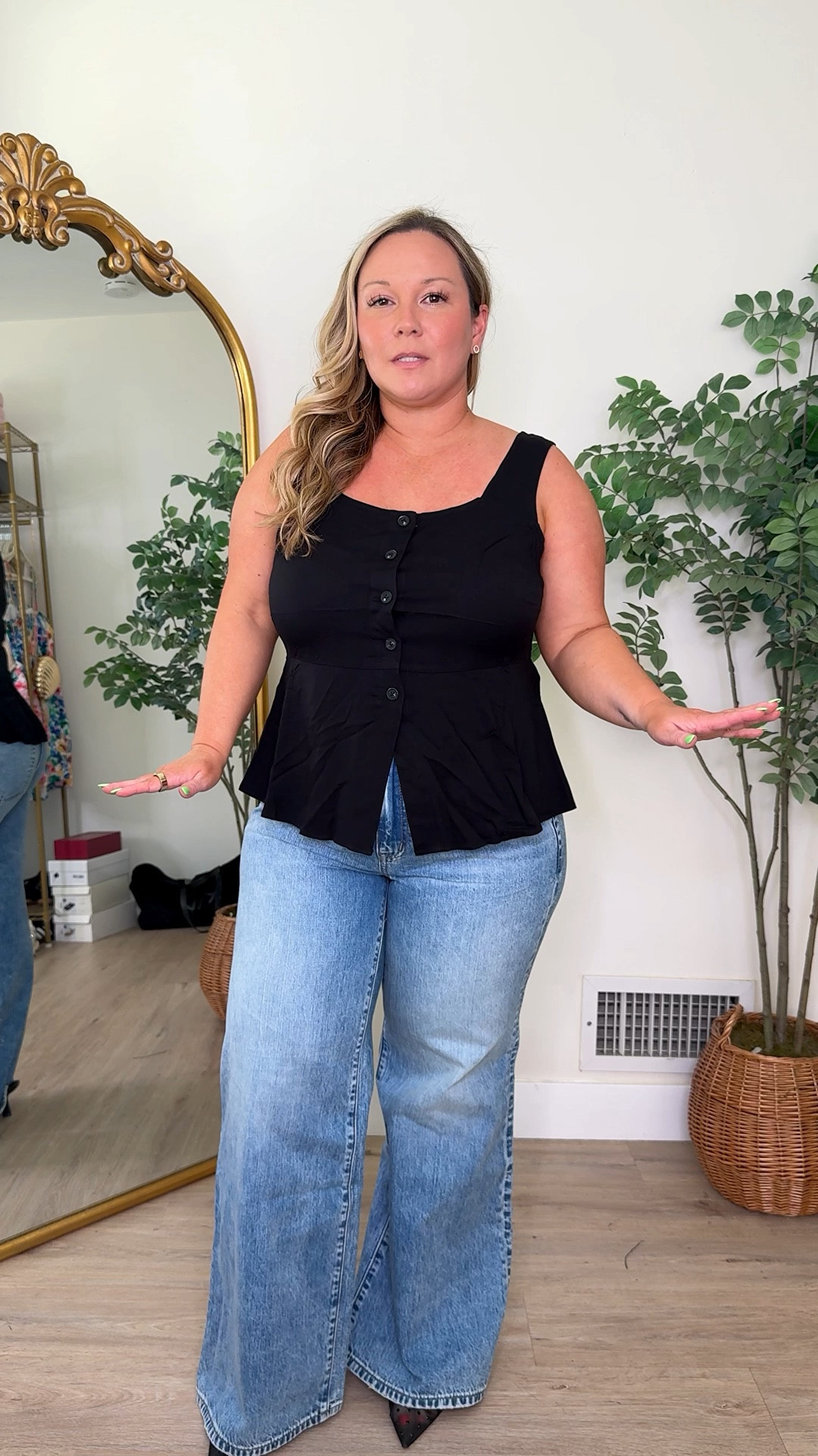 @Torrid jeans slay!!! They fit amazing, and come in lengths! 
Wearing size 10/00 in the jeans and tank top! 

Spring style, jeans, denim, wide leg jeans, date night outfit, Spring trends, petite style, Torrid, midsize fashion

#LTKootd #LTKPetite #LTKMidsize