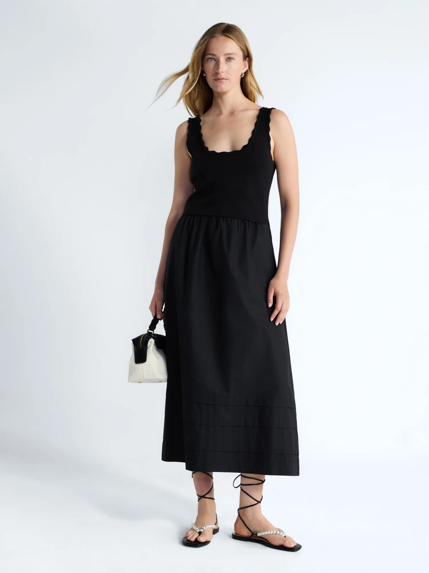 Free Assembly Women's and Women's Plus U-Neck Mixy Dress, Sizes XS-4X | Walmart (US)