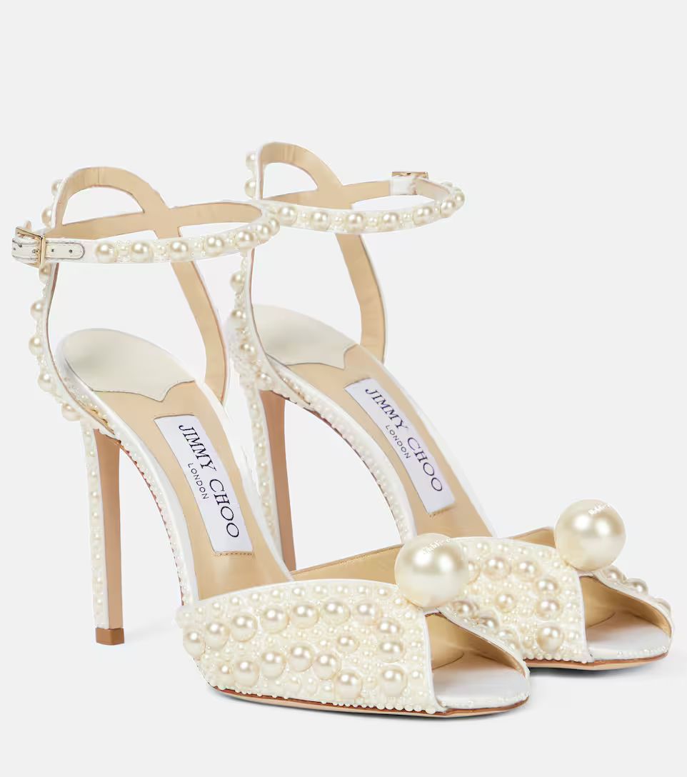 Sacora 100 faux pearl-embellished sandals | Mytheresa (US/CA)