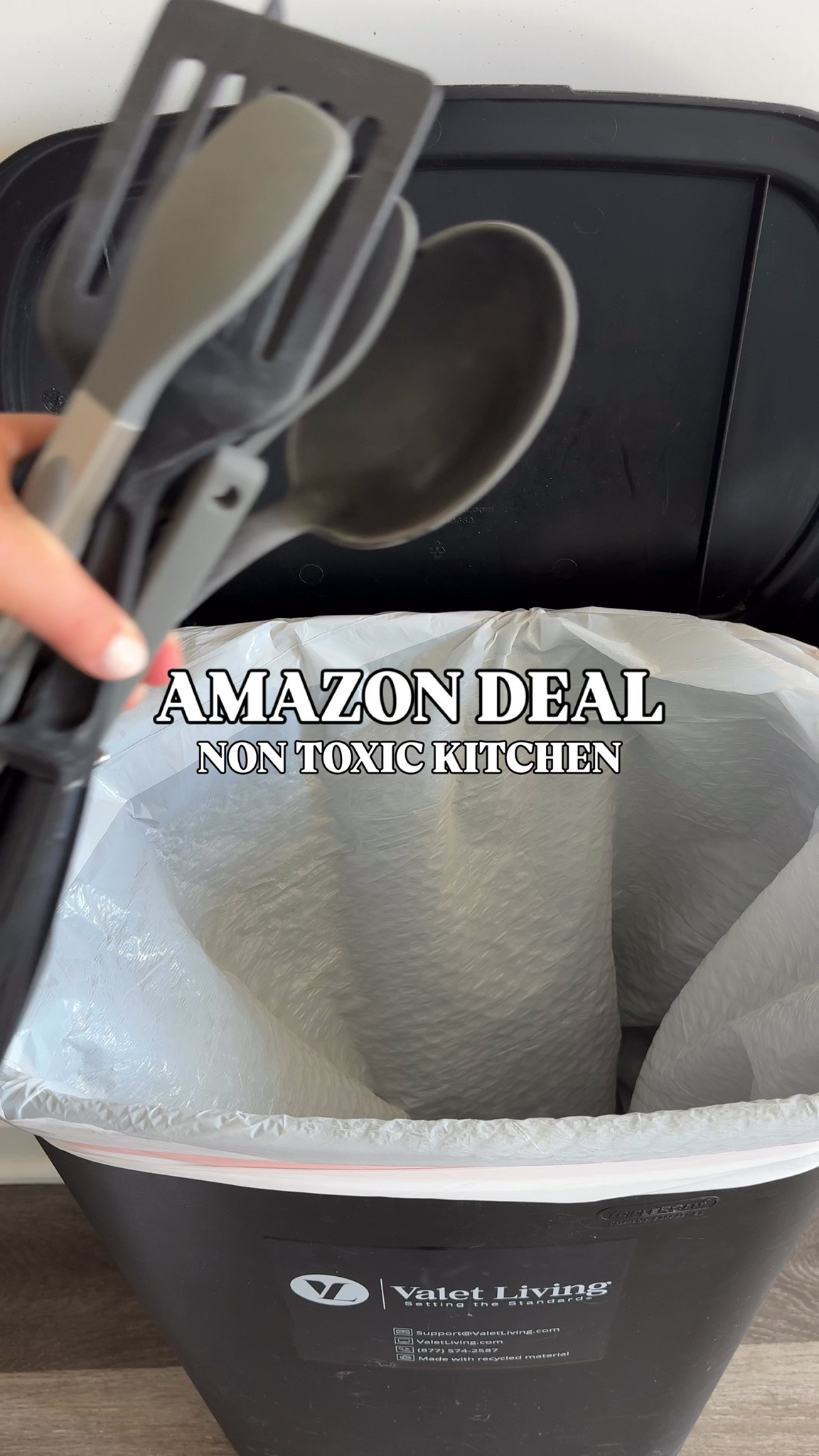 One of my favorite simple non-toxic kitchen swaps 🤎

I recently switched to wooden cooking utensils and it’s such an easy change that still looks beautiful on the counter. Wooden spoons are a great non-toxic alternative to plastic utensils, and I love that they don’t scratch cookware and hold up really well for everyday cooking.

I keep mine styled in a ceramic crock on a wood tray with a few favorite cookbooks, olive oil bottles, and fresh herbs so it doubles as kitchen decor while still being functional.

Linked in my LTK if you’re looking for non-toxic kitchen swaps, wooden cooking utensils, neutral kitchen decor, or simple kitchen counter styling ideas.

#nontoxickitchen #kitchenswaps #woodencookingutensils #neutralkitchen #kitchendecor #modernorganichome #amazonhomefinds #kitchencounterstyling #cozykitchen #ltkhome #affordablehomefinds #kitcheninspo #simplehome

#LTKfoodie #LTKHome #LTKmomlife