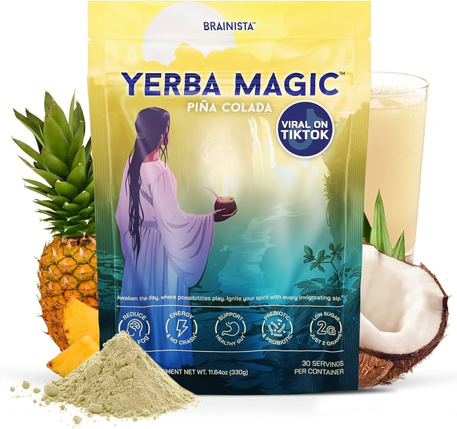 Yerba Mate Instant Tea Powder, 3-in-1 Super Drink - Clean Energy, Brain Fog Buster, and Gut Healt... | Amazon (US)