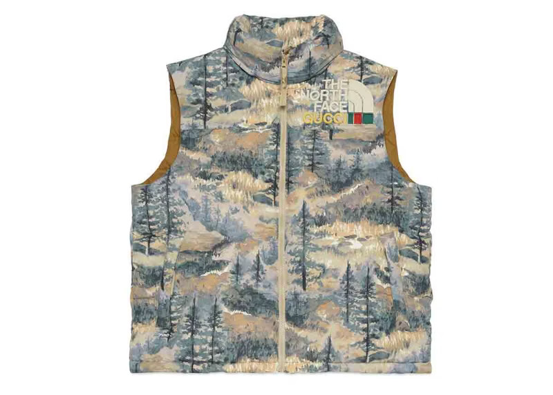 Gucci x The North Face Padded Vest Forest Print | StockX