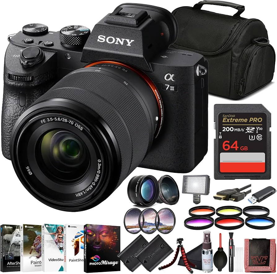 Sony α7 III Full-Frame Mirrorless Camera Kit with 28–70 mm OSS Lens (ILCE-7M3K/B) – 24.2 MP ... | Amazon (US)