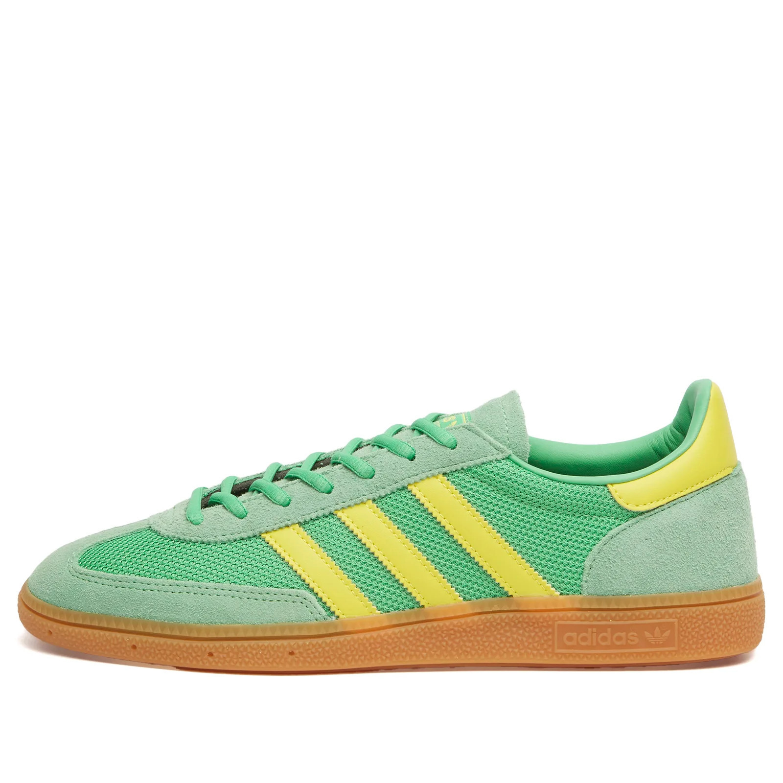 Adidas Handball Spezial Sneaker in Energy Green/Pure Sulfur, Size UK 3 | END. Clothing