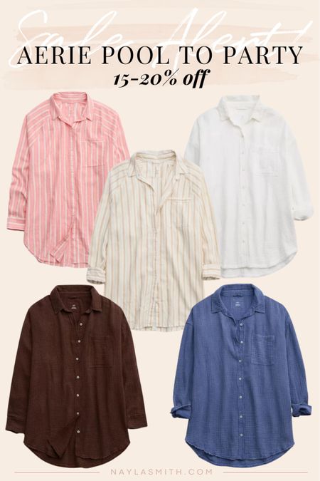 Aerie pool to party shirts on sale!! I have last year’s version and it runs really big so size down!

Button up shirts, striped shirts, swim coverup, spring & summer fashion


#LTKSeasonal #LTKfindsunder100 #LTKsalealert