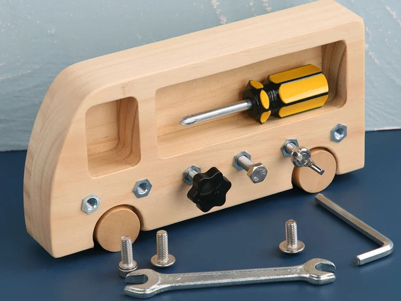 Montessori Screw Board, Preschool Toys, Educational Toys, Multi-tool Basic Skills, Screw Toy, Scr... | Etsy (AU)