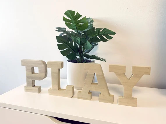 Standing Wood Letters Unfinished Standing Letters Plywood | Etsy | Etsy (US)