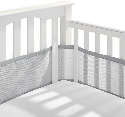 BreathableBaby Breathable Mesh Crib Liner – Classic Collection – Gray – Fits Full-Size Four... | Amazon (US)