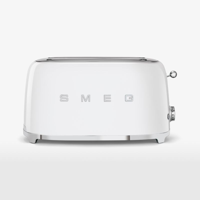 Smeg White 4-Slice Toaster | Crate & Barrel | Crate & Barrel