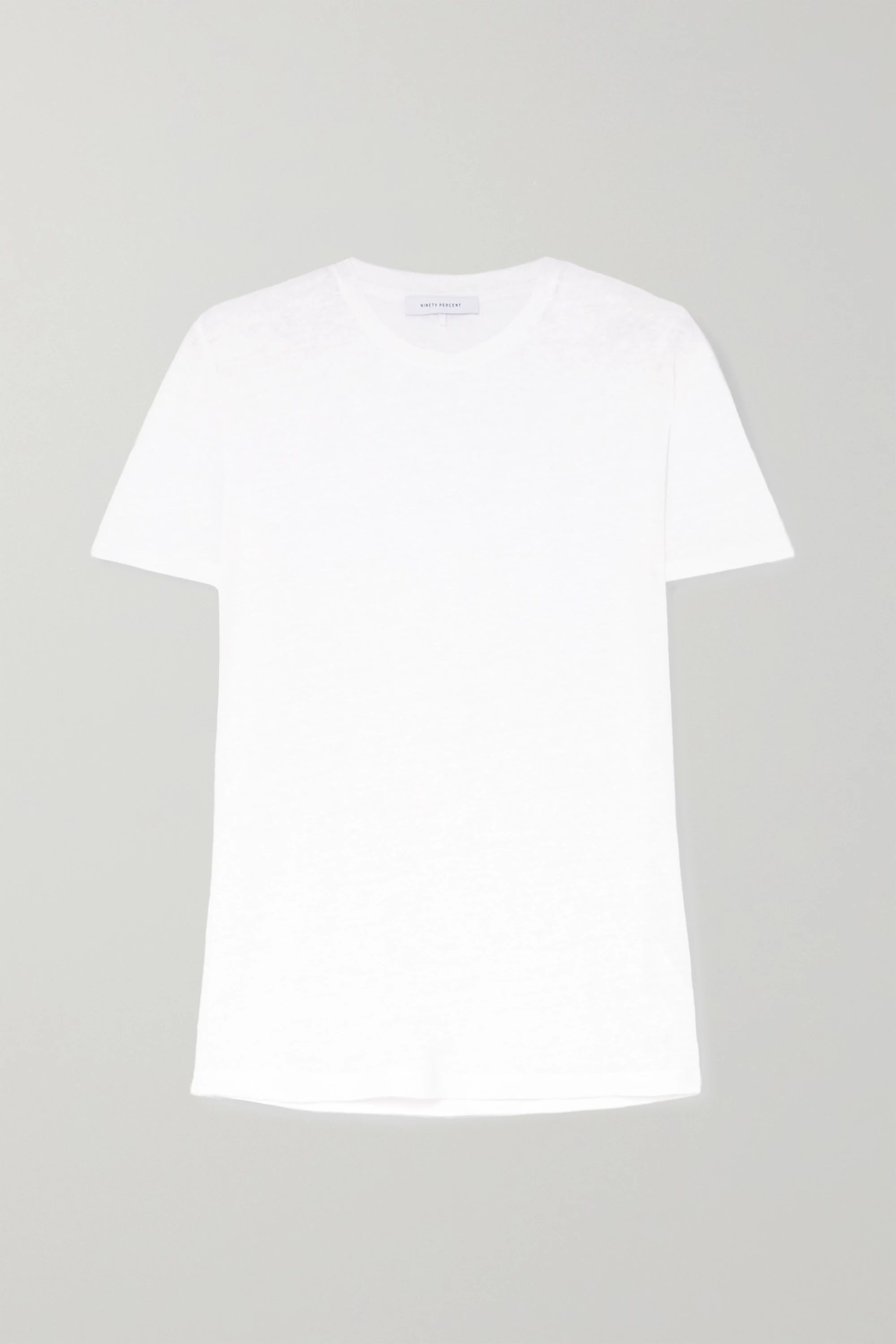White Linen-jersey T-shirt | Ninety Percent | NET-A-PORTER | NET-A-PORTER (UK & EU)