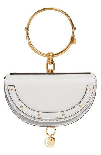 Chloe Small Nile Bracelet Calfskin Leather Minaudiere - Grey | Nordstrom