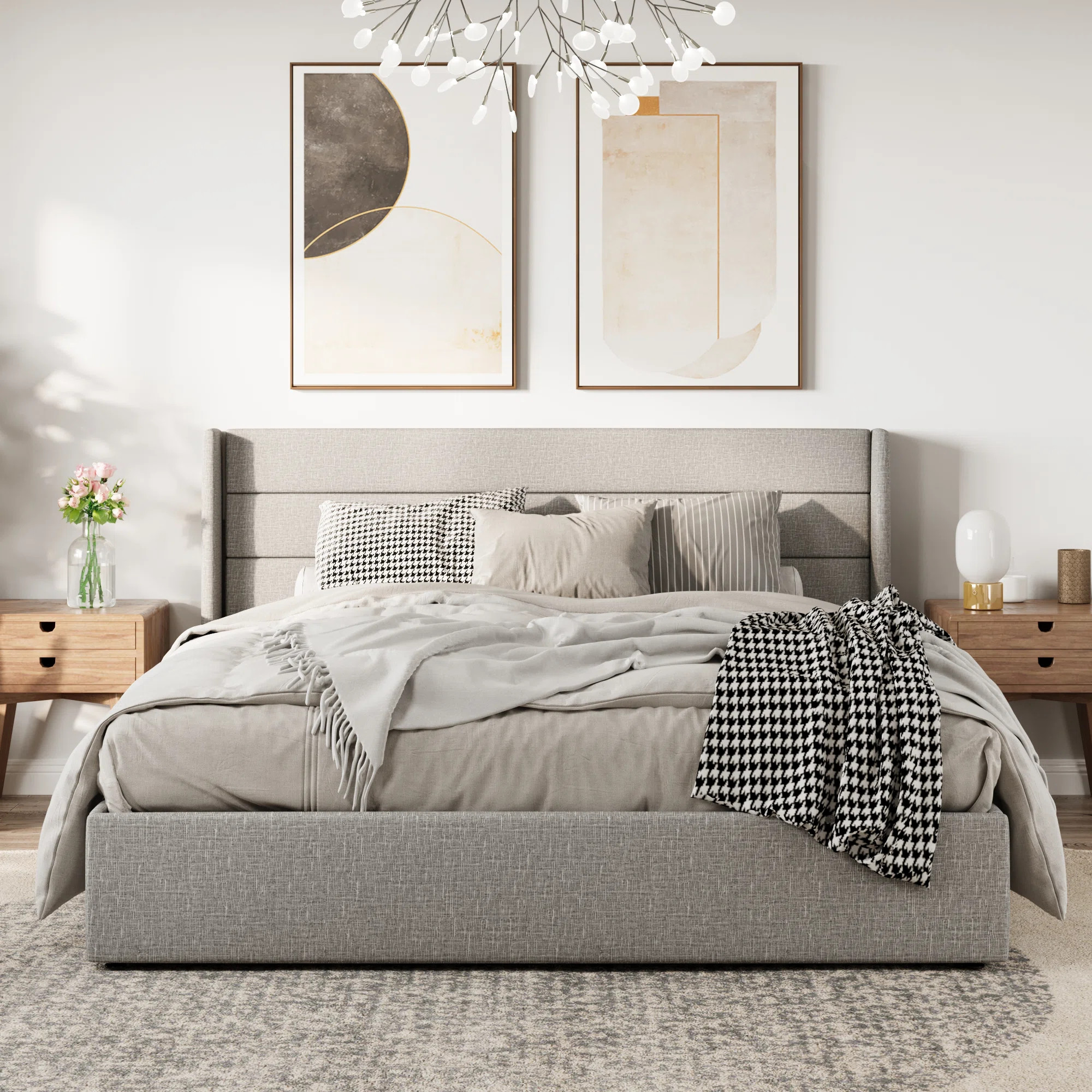 Braya Hydraulic Lift Up Storage Upholstered Platform Bed | Wayfair North America