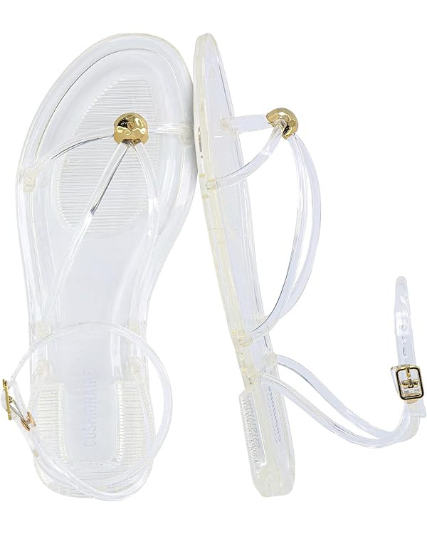 CUSHIONAIRE Vita Jelly Sandals for Women, Casual Lightweight Womens Strappy Sandals with Adjustab... | Amazon (US)