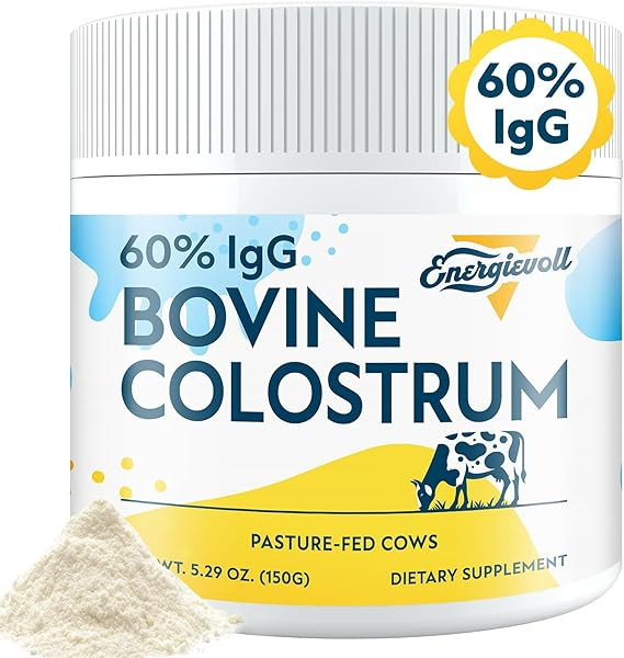 Bovine Colostrum Supplement Powder - 60% IgG 3000 mg for Gut, Hair Growth, Beauty, and Immune, Ea... | Amazon (US)