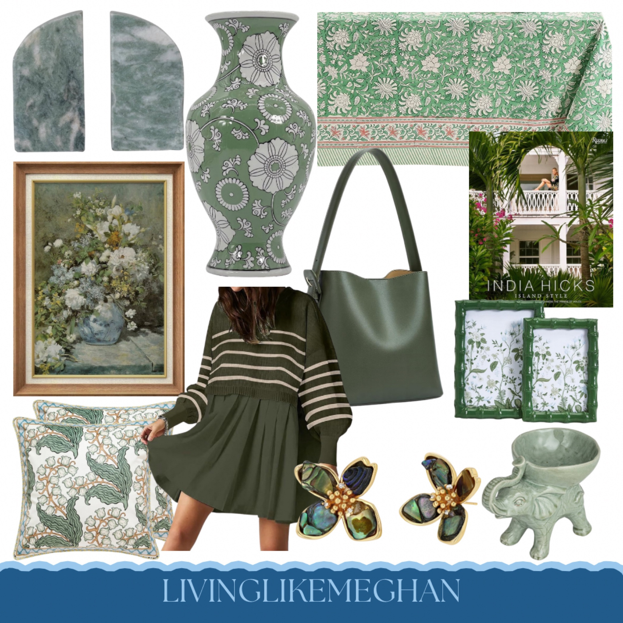 Amazon Finds - green edit




Fall style, grandmillennial, bamboo picture frame, block print, books, elephant, wall art, throw pillow, book ends, striped dress, green purse, Amazon decor, home decor, vintage inspo


#LTKHome #LTKStyleTip #LTKFindsUnder100