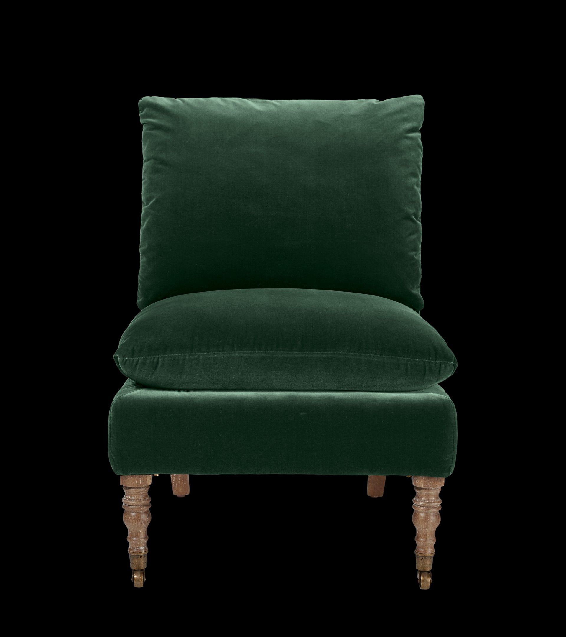 Apadana Armless Chair - Midnight Green | OKA US
