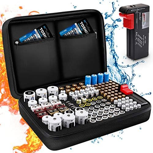 Keenstone Battery Organizer Storage Case, Fireproof Waterproof Explosionproof Battery Hard Holder... | Amazon (US)