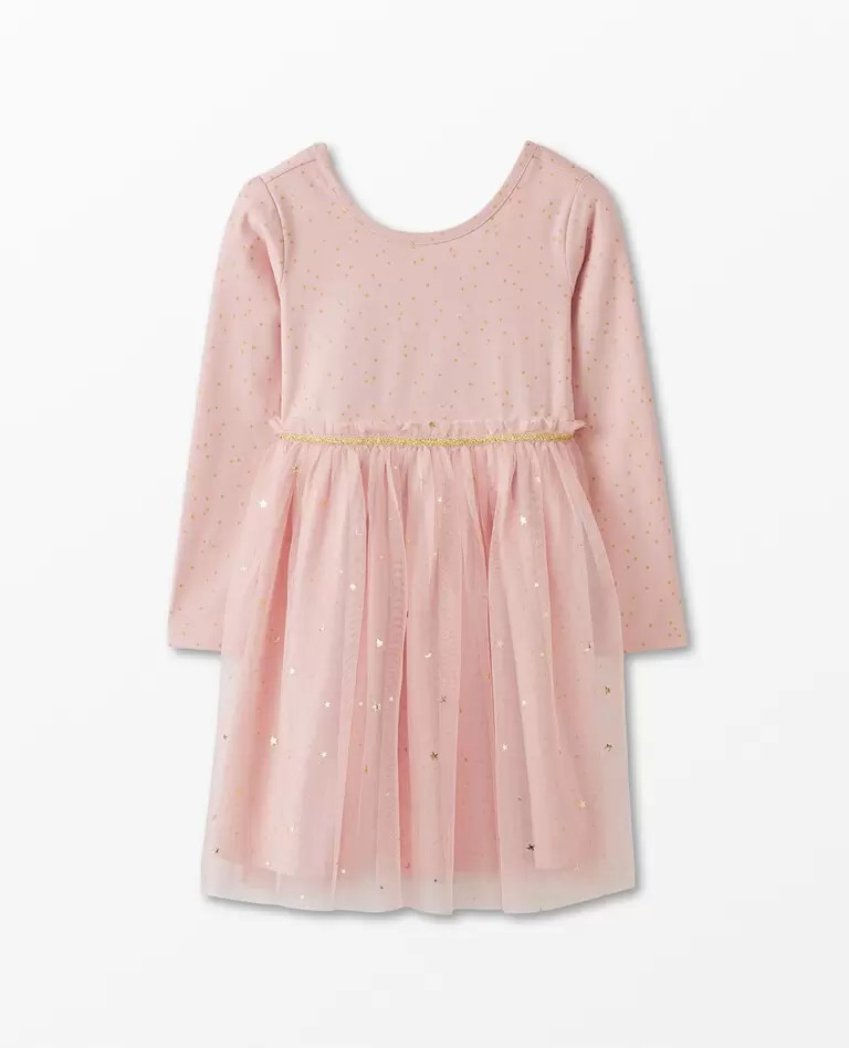 Super Soft Shimmer Tulle Skater Dress | Hanna Andersson