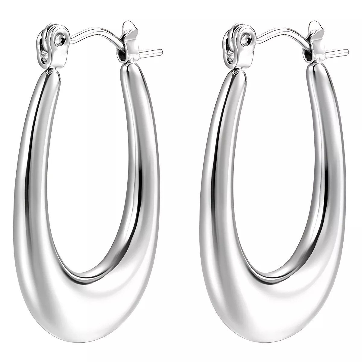 Hoop Earrings for Women by Ginger Lyne Gold Stainless Steel Lightweight Classic Everyday Style | Target