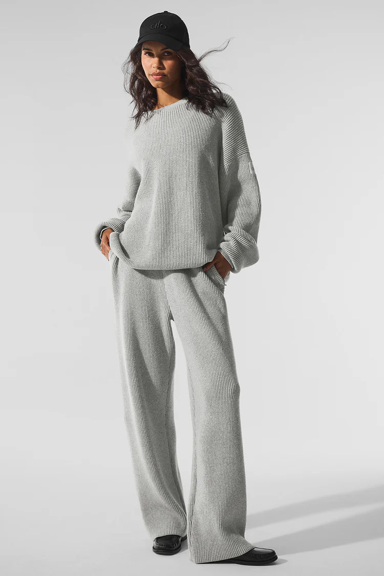 Domain Rib Knit Crew Sweater | Alo Yoga