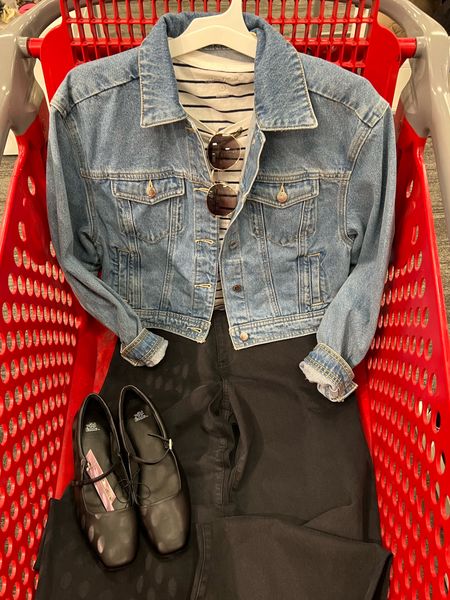 Target outfit idea, stripe tee on sale for $7! Lots of colors. Mary Jane flats are soft and comfy, fit true to size. (Not for all day walking but great for work or dressy casual outfits. ) #targetstyle

#LTKfindsunder50 #LTKsalealert #LTKstyletip