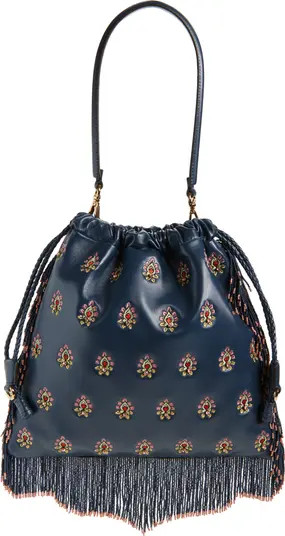 Etro Medium Kalispera Embroidered Leather Shoulder Bag | Nordstrom | Nordstrom