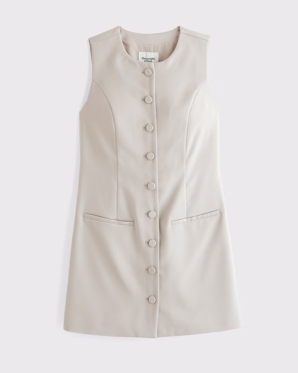 The A&F Mara High-Neck Vest Mini Dress | Abercrombie & Fitch (US)