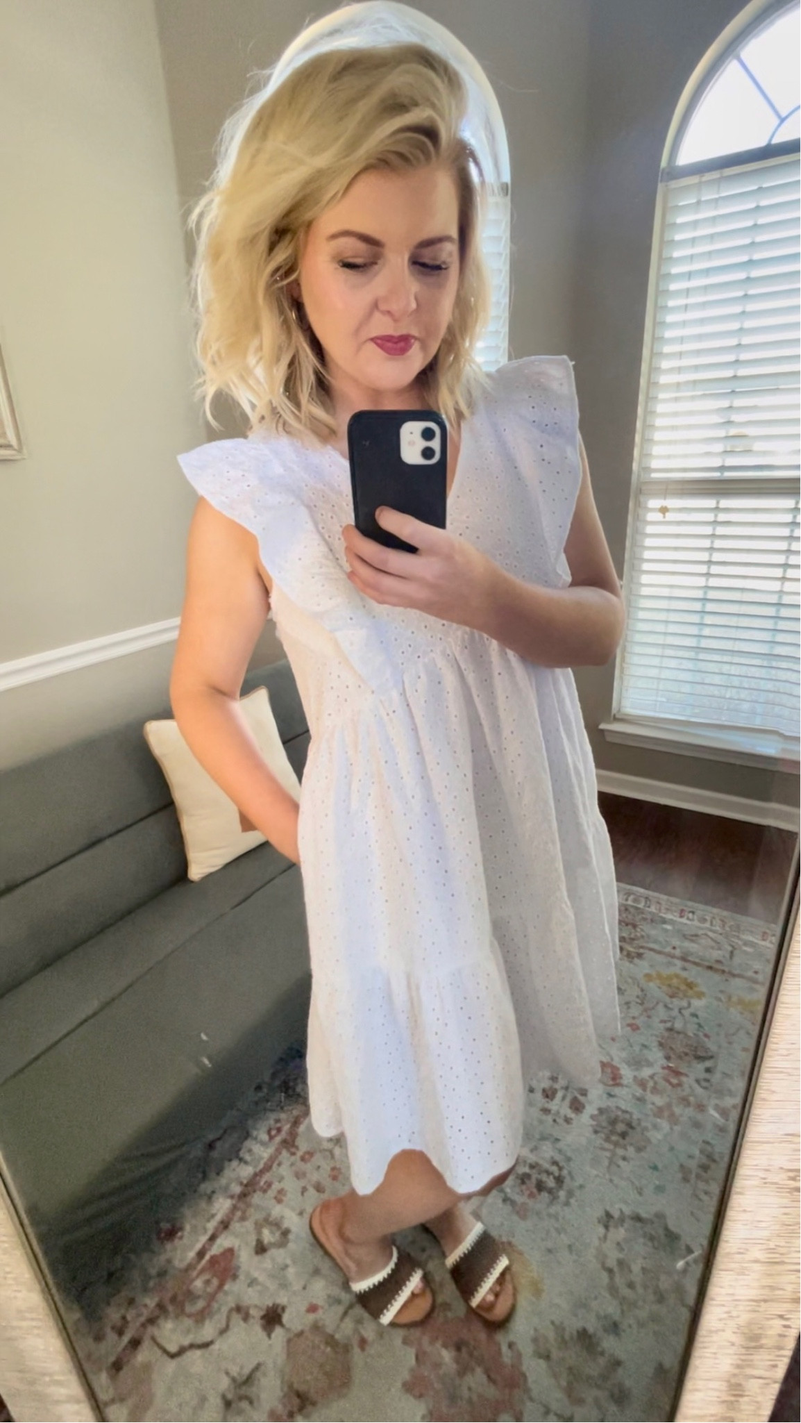 Cute and affordable white dress! The flutter sleeves add a playful touch while the white color keeps it looking fresh and on-trend. Perfect for a date, church, or vacation this dress is a must-have for your summer wardrobe. Get yours today at Walmart and enjoy the perfect combination of style and affordability!

I’m in a size Medium. 

#mothersday #whitedress #dresses #walmart #walmartfind #walmartfashion #sandals #affordablefashion #summerstyle #spring 
 

#LTKunder50 #LTKfit #LTKSeasonal
