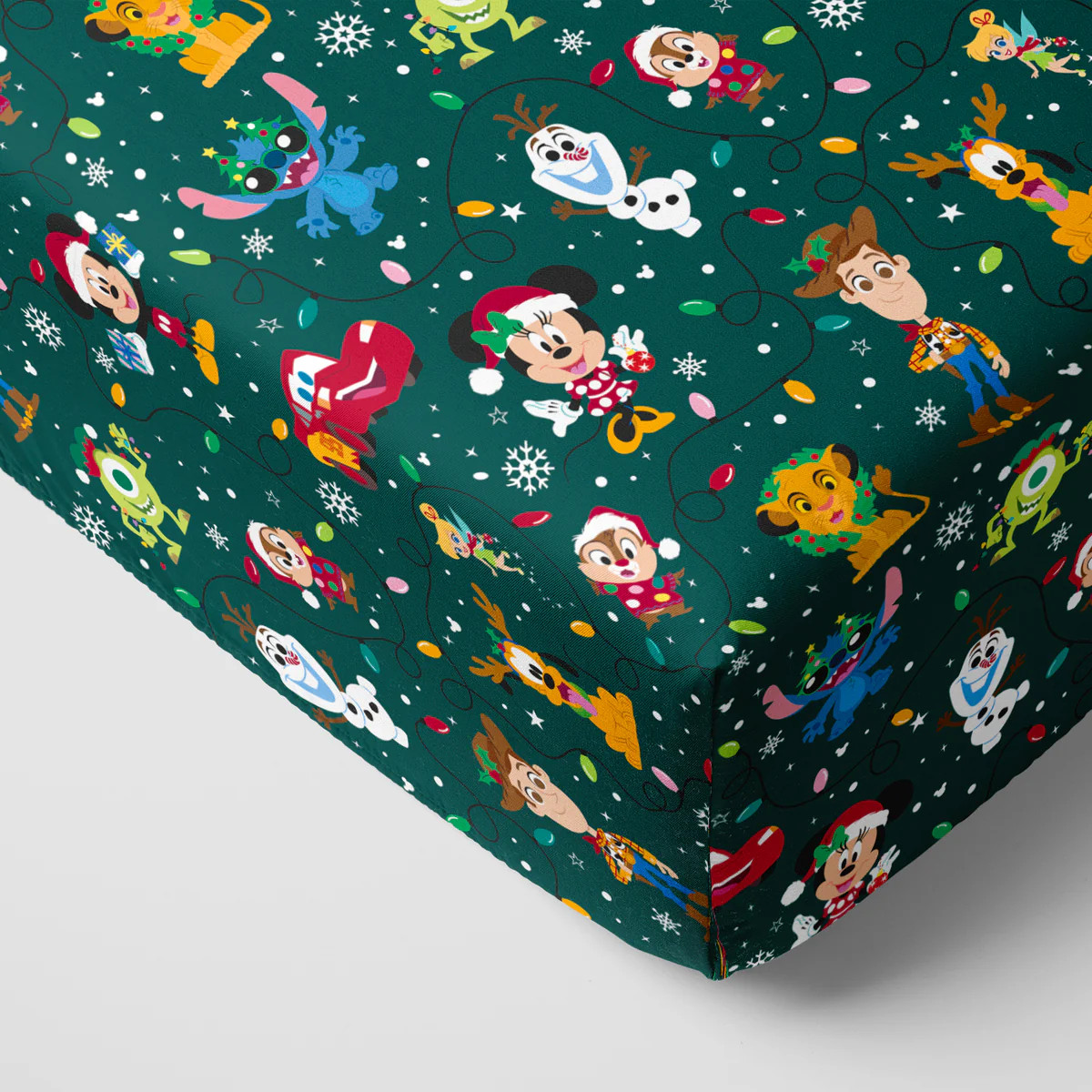Disney Christmas Party Fitted Crib Sheet | Little Sleepies