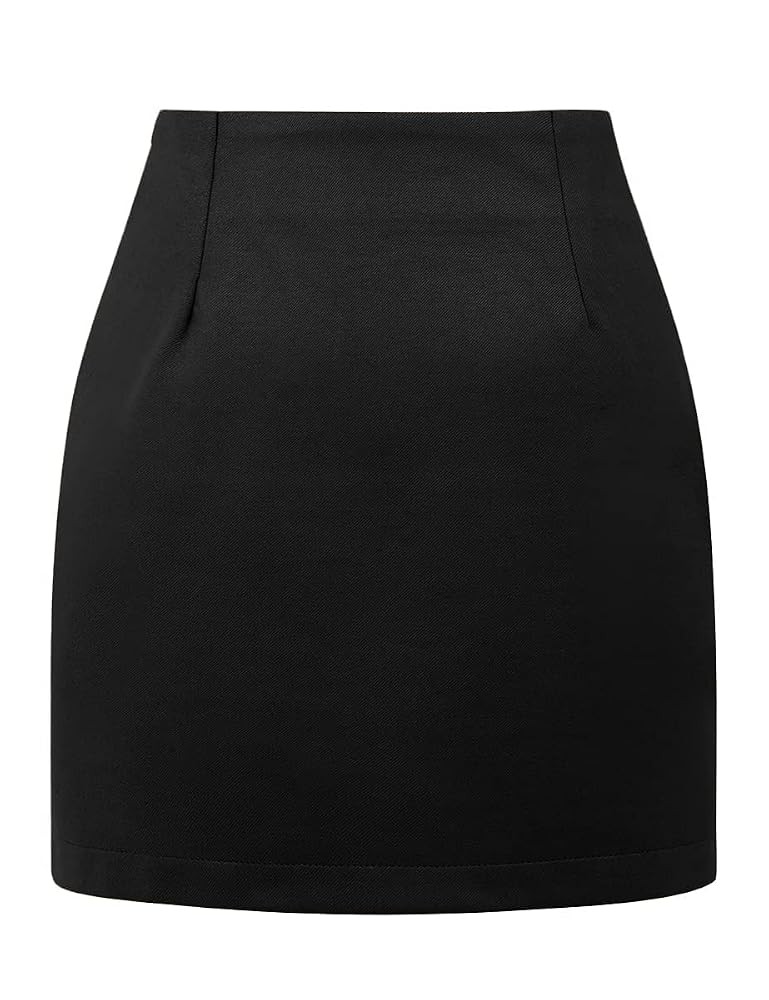 IDEALSANXUN Womens High Waist Plaid Skirt Bodycon Pencil Wool Mini Skirts | Amazon (US)