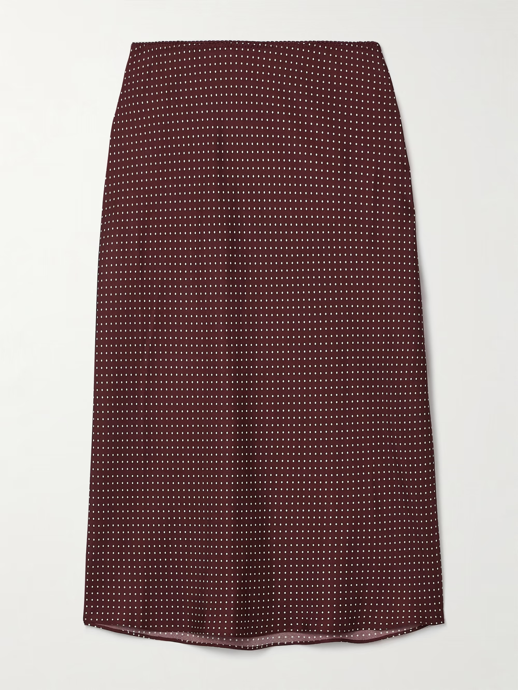 Elowette polka-dot silk-blend twill midi skirt | NET-A-PORTER (US)