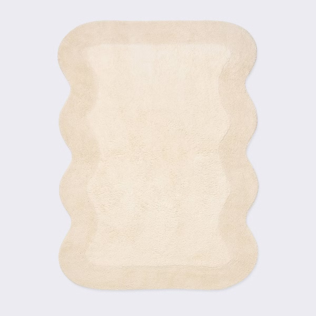 4'x6' Area Rug - Wave Edge/Cream - Cloud Island™ | Target