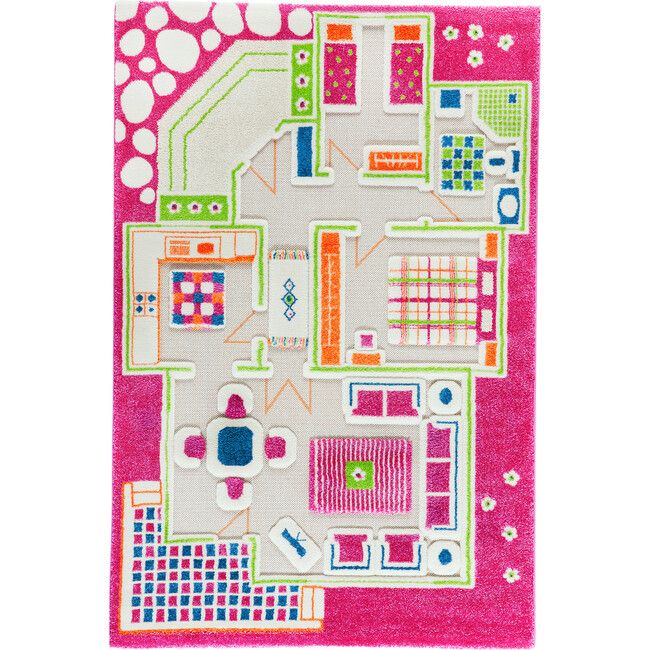 Play House 3-D Activity Mat, Pink Medium | Maisonette