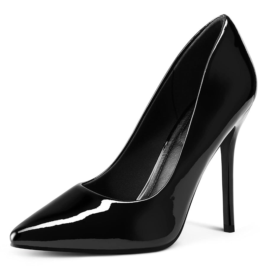 mysoft Women's High Heels Pumps Closed Pointed Toe Stiletto 4IN Heels Dress Wedding Shoes | Amazon (US)