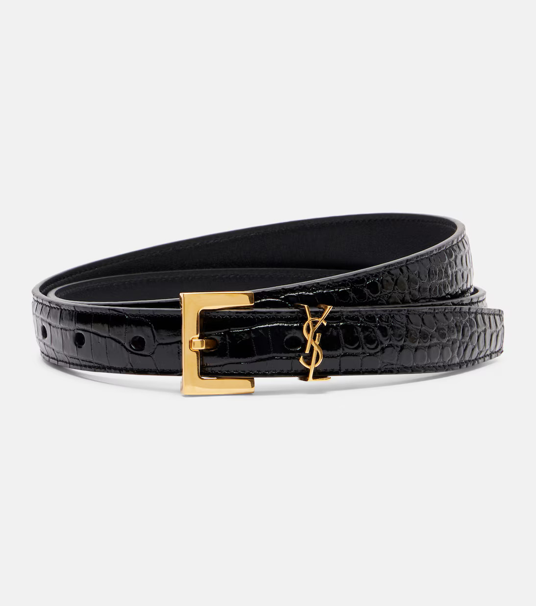Cassandre croc-effect leather belt | Mytheresa (UK)