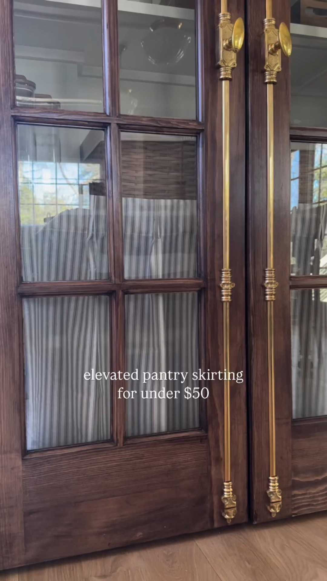 I went back and forth with the pantry design decisions and while in talks with @systemsbysusie , she gave me the push of confidence to skirt the lower portion of the pantry! I happily found an affordable tension rod and curtain that fit the space perfectly, providing us so much beauty and function for our backstock items. This color is so dreamy and I can’t believe how cost effective it all is.

Comment SKIRT below to receive a DM with the link to shop this post on my LTK ⬇ https://liketk.it/57I7E 

#pantryorganization #pantrygoals #pantrymakeover #pantryideas #pantrybeforeandafter #pantryinspo #homeorganizing #homeorganizationtips #kitchenorganizationideas #traditionalhome #classicstyle