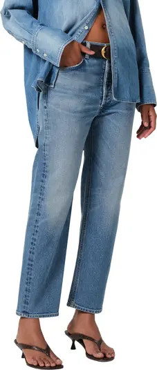 Delfina High Waist Ankle Straight Leg Jeans | Nordstrom
