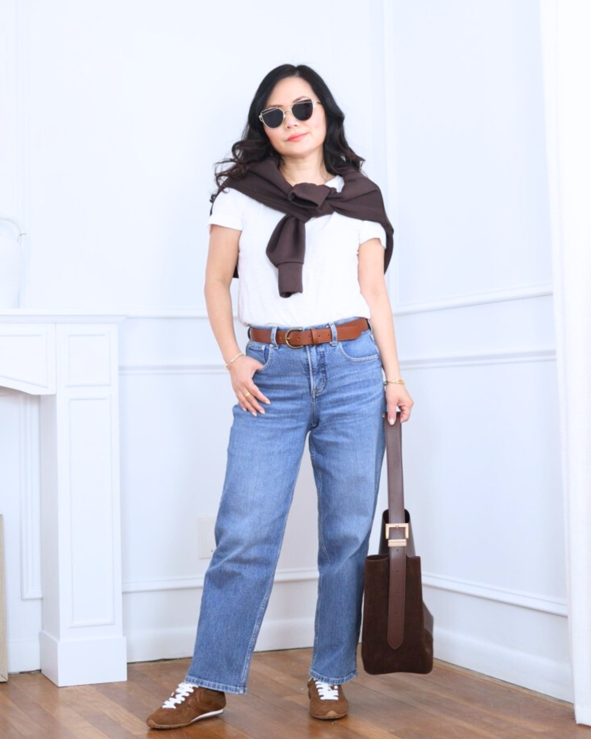 Cropped sweater from Old Navy layered over a white tee, paired with Levi’s straight jeans and sneakers — casual, comfy, and effortlessly cool for everyday wear. I’m 5’2, wearing size XS.

#LTKPetite #LTKOver40 #LTKootd