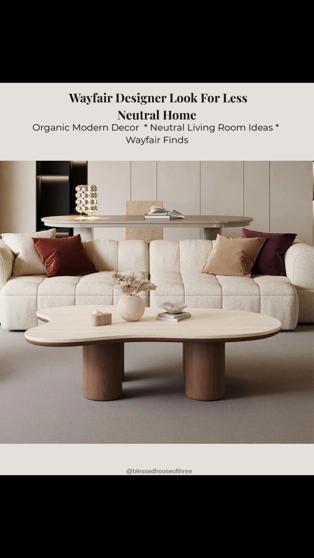 Wayfair designer look for less neutral living room finds that make your home feel elevated without the designer price tag. I love creating organic modern spaces using warm wood furniture, cozy textured rugs, and neutral decor that feels calm and timeless. This sculptural coffee table is the hero of the room and instantly makes a living room feel high end, while the boucle accent chair, neutral rug, and soft lighting add that cozy designer look. These Wayfair home finds are perfect if you love neutral living room ideas, organic modern decor, and affordable designer style furniture. Follow me on LTK for daily fashion, home decor & Amazon finds.

#LTKSaleAlert #LTKHome