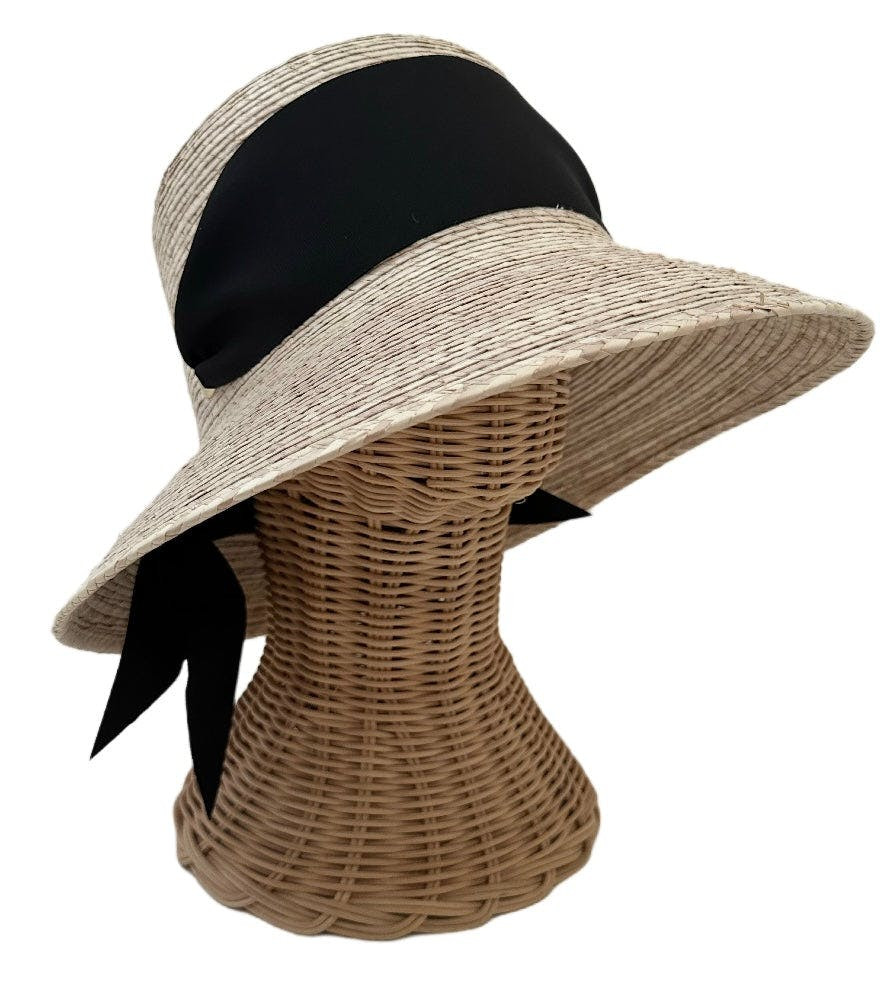 Clematis Bucket Hat - Wide & Short Black Grosgrain Ribbon | Maisonette