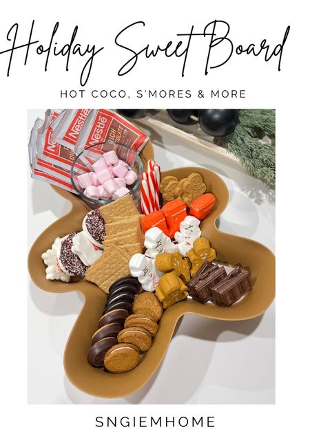 Holiday sweets board with easy to grab ingredients.   Simply put together something for hot coco, s’mores and some extra sweet treats.  

#LTKstyletip #LTKhome #LTKHoliday