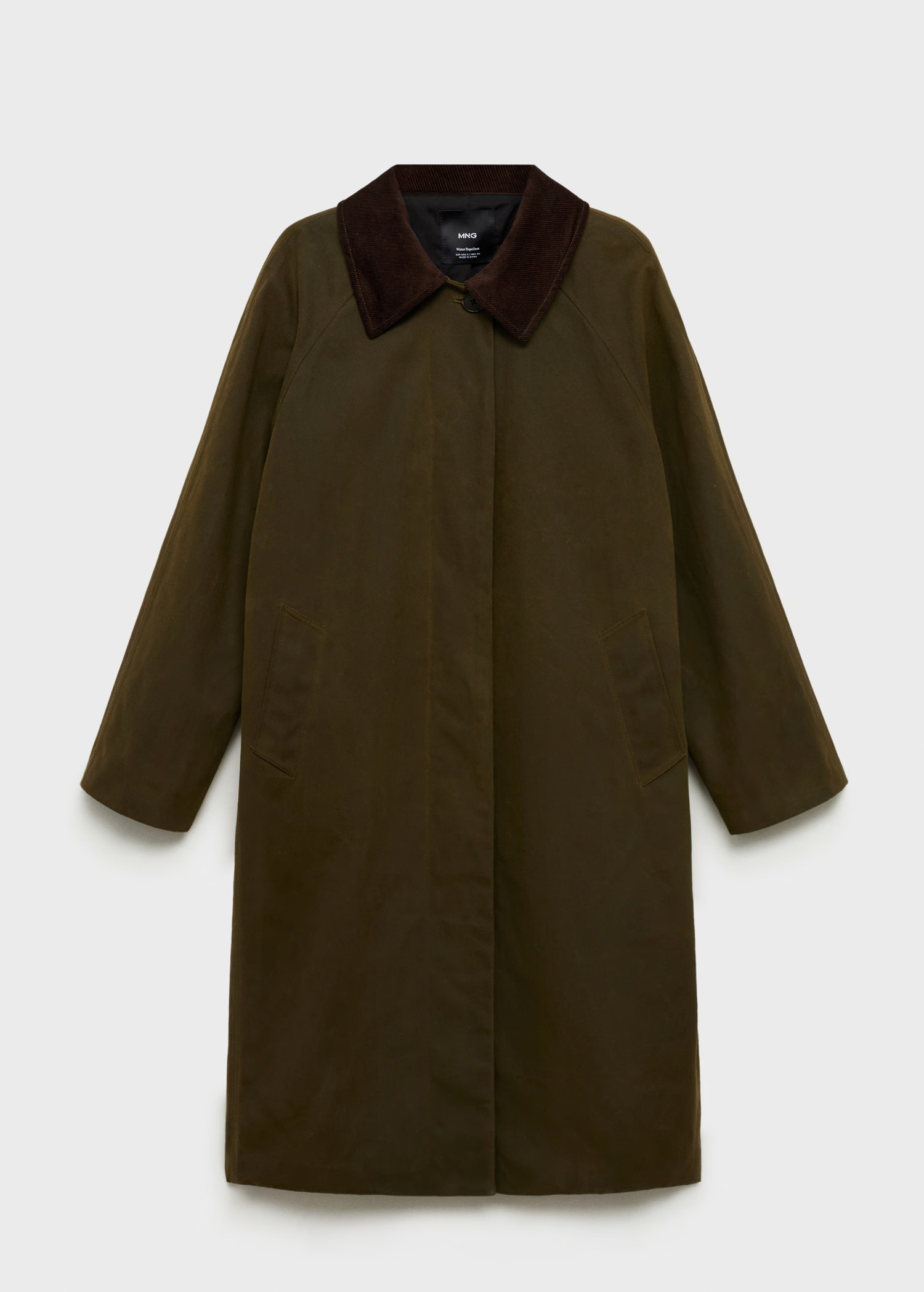 Long corduroy collar parka - Women | MANGO USA | Mango (US/MX/AU)