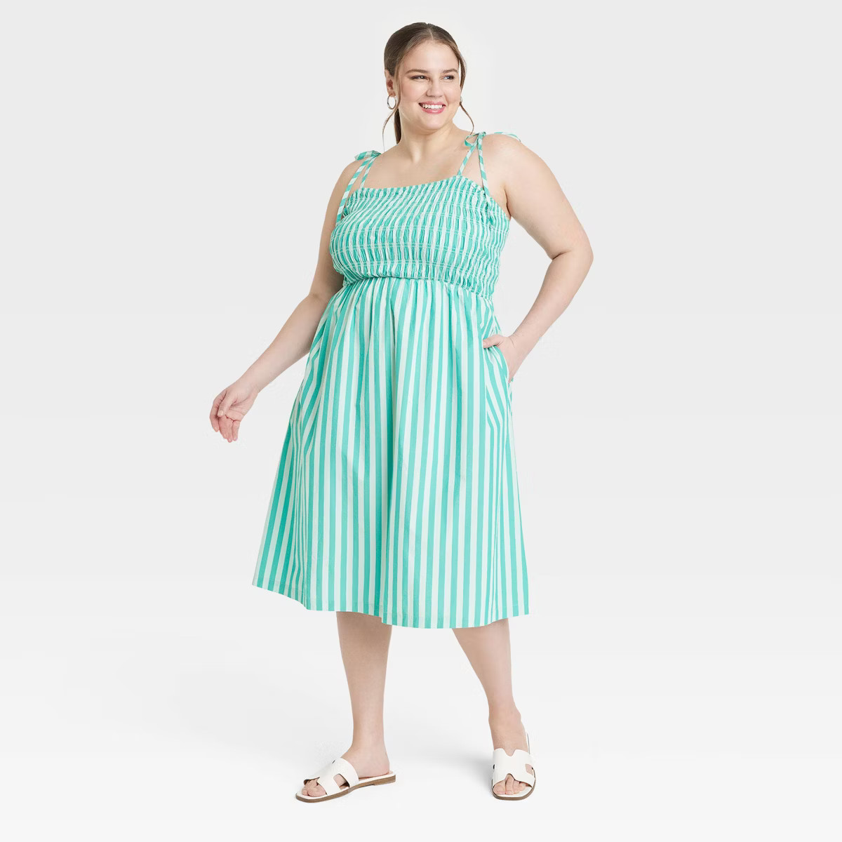 Women's Midi Smoked Sundress - A New Day™ | Target