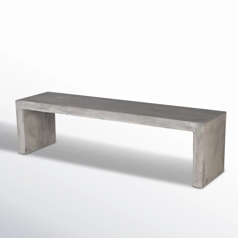 Lionel 63'' Cement Outdoor Bench | AllModern