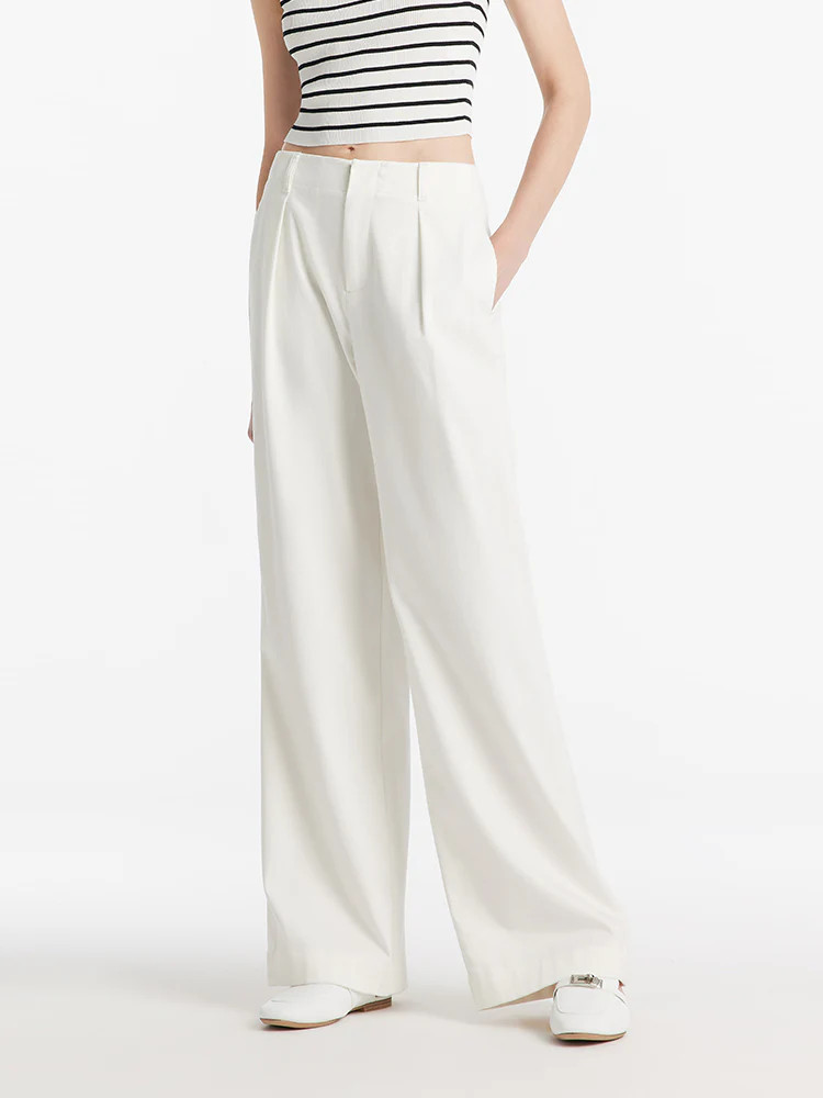 Oil-Resistant Wide Leg Full Length Women Jeans | GOELIA