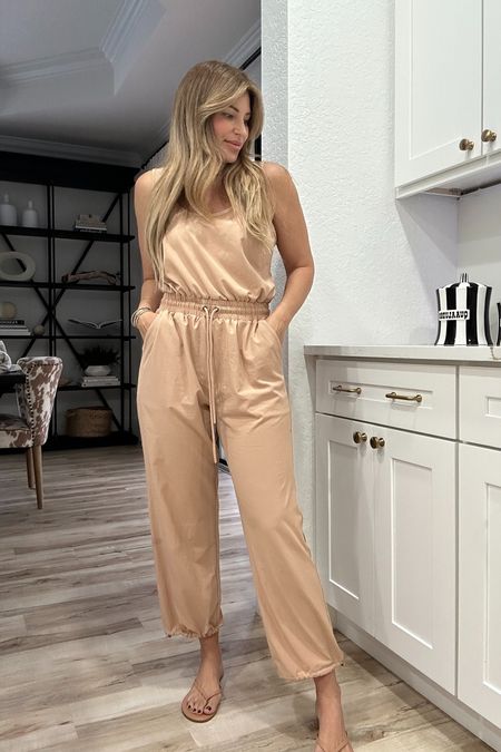 The best jumpsuit!! Abercrombie - I’m wearing medium petite.